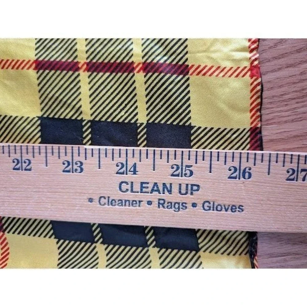 Vintage Glentex Scarf Devonshire Regiment England Plaid Silk Blend Japan 26.5